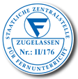 zugelassen bei der ZFU